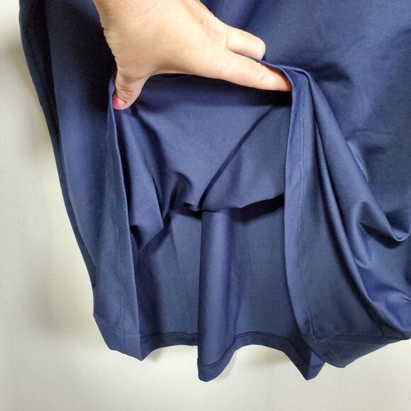 NWOT UNDER ARMOUR Performance Golf Polo Shirt Collarless SS Navy Blue Women's XL - Picture 6 of 11